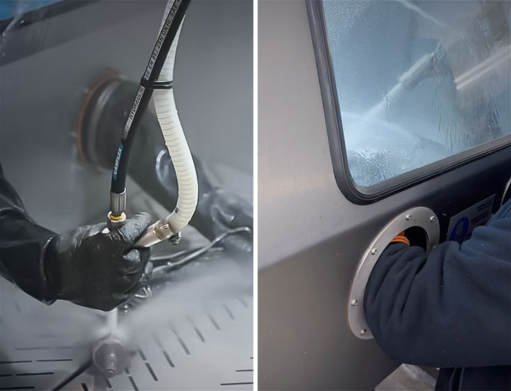 Nassstrahlen, Aquablasting, Teilereinigung in Berlin